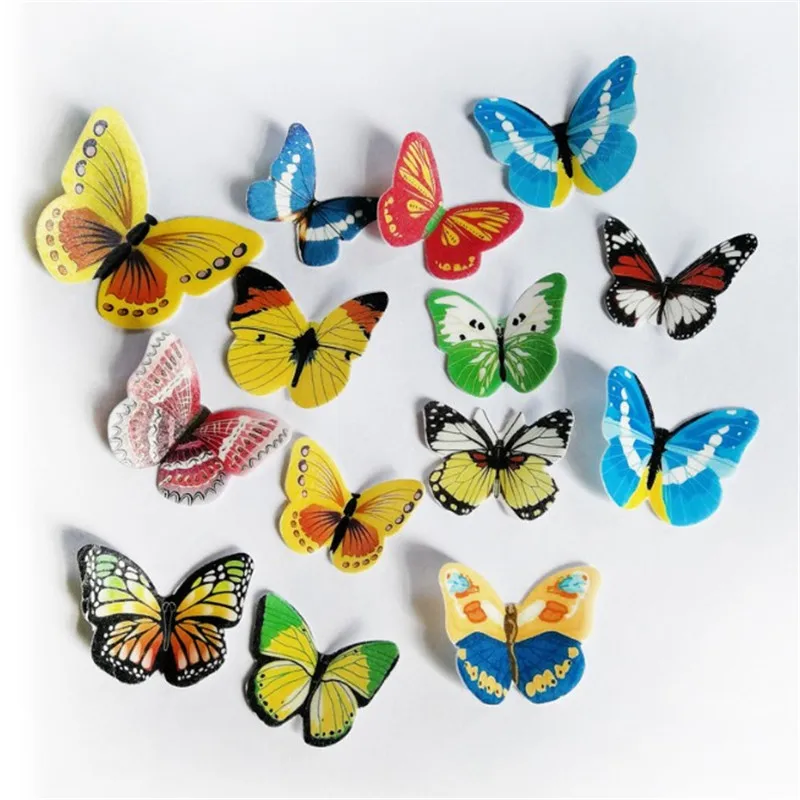 

Butterfly Cake Decoration Mix 3D Butterfly Sticky Pizza Rice Paper Baking Tool Cake Dessert Decorator ZD