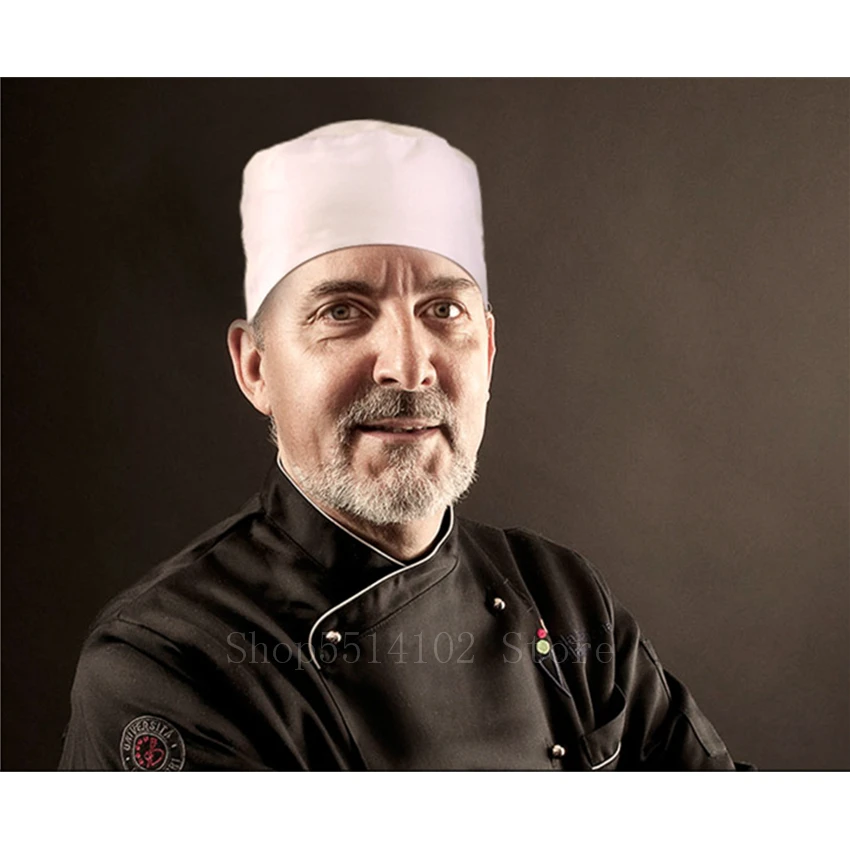 Куртка шеф повара для взрослых комплект шапки форма ресторана и работы дышащая