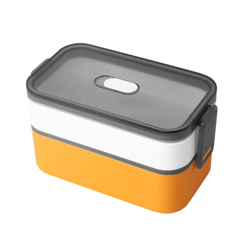 

Japanese-style lunch box meal student double-layer thickened sealed oven fresh-keeping heating compartment food tableware