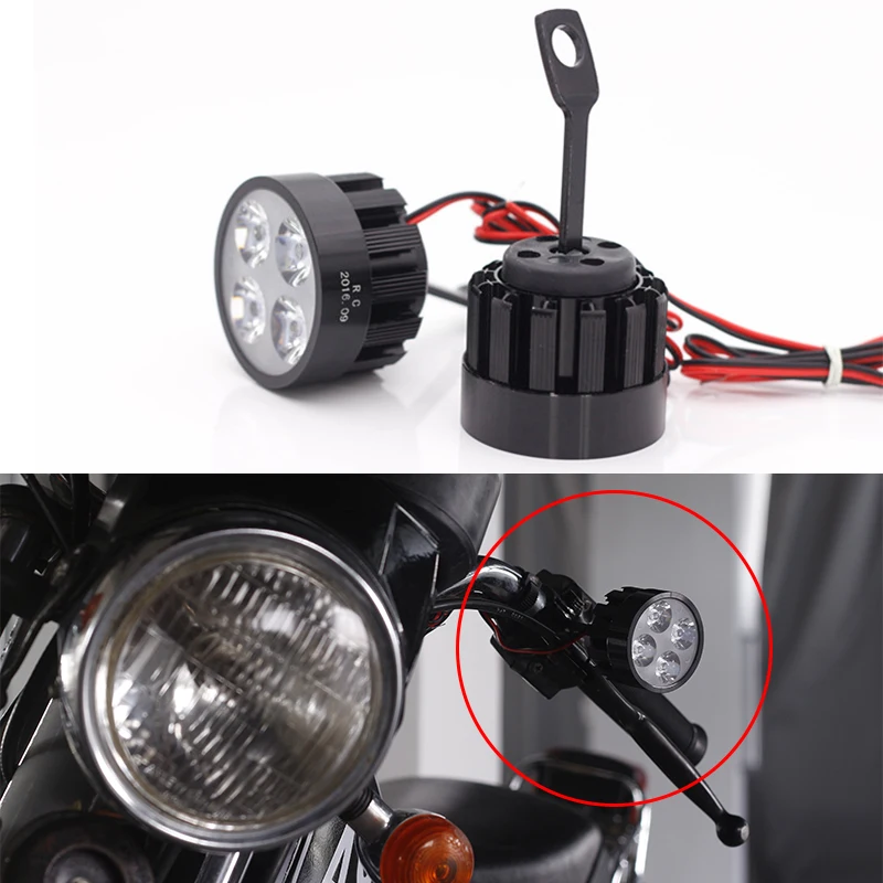2 шт. светодиодный moto rcycle светильник наружный вождения Точечный вспомогательный +