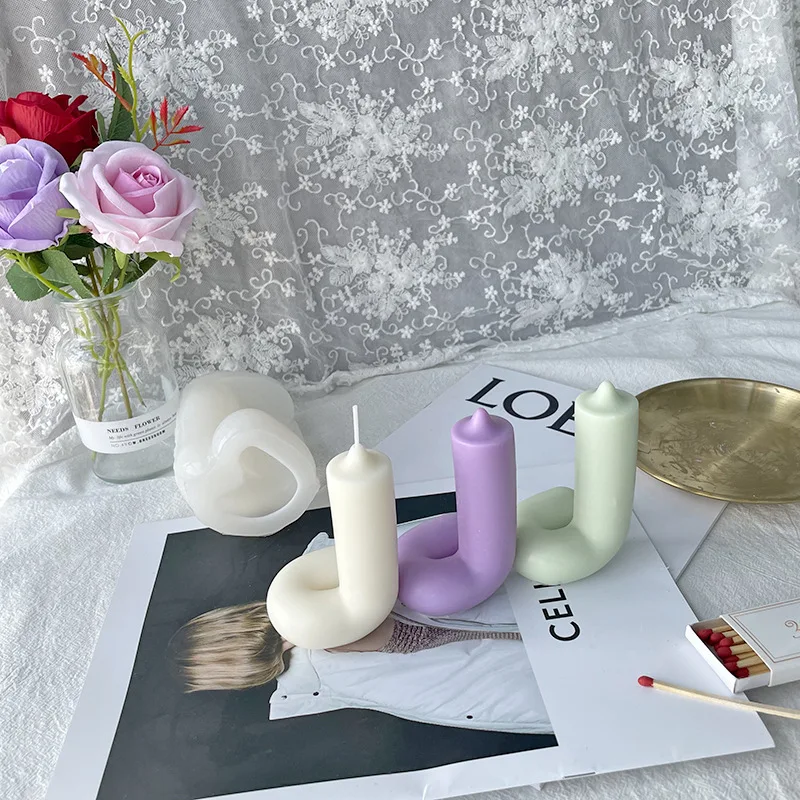 

Curved Cylindrical Candle Silicone Mold Curved cylinder Candle Making DIY Plaster Decoration Mold Silicone Candle Mould