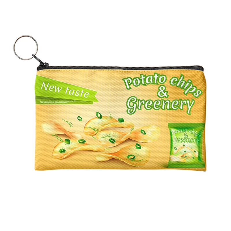 Кошелек для картофельных чипсов женщин и мужчин короткий бумажник кредитница