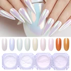 Пудра с жемчужным блеском для ногтей, неоновый блестящий эффект, Хромовый пигмент для ногтей, зеркальная пыль, украшение для ногтей сделай сам, 1 коробка