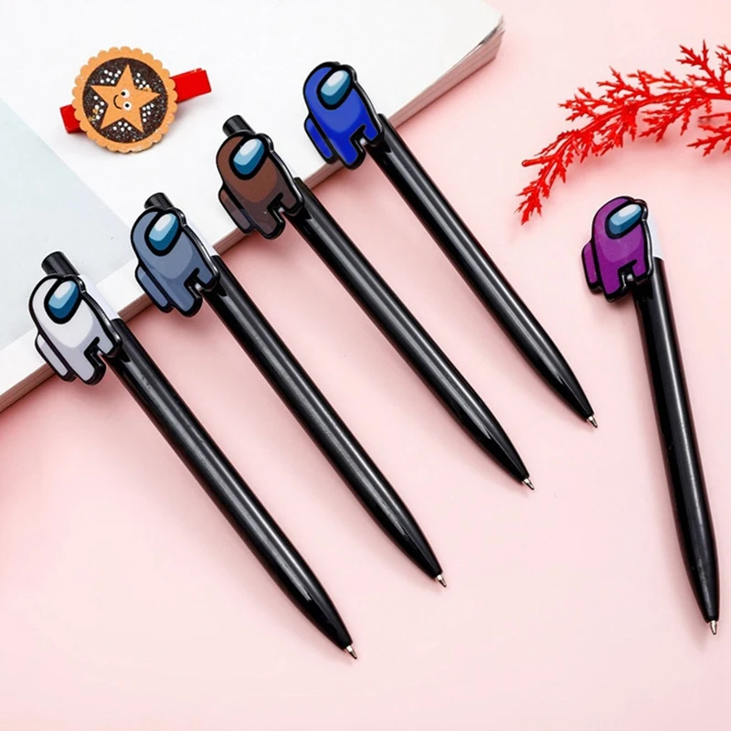 

1Pcs Creative Cartoon Ballpoint Pen Among Us Game Figure Press Ball Pens Student Children Writing Pen Office School Supplies