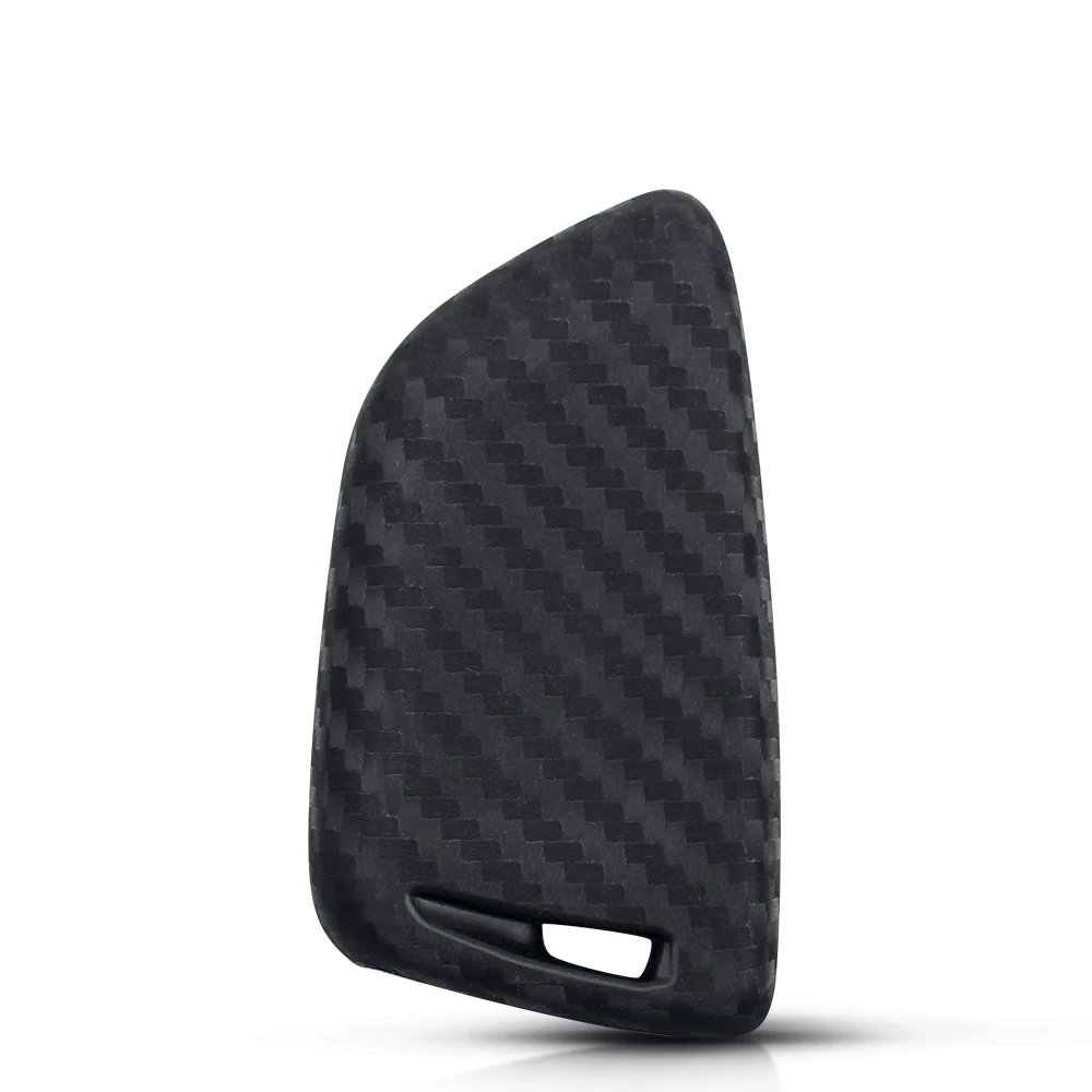 

KEYYOU Carbon Fibler Silicone For BMW X1 X3 X4 X5 X6 F15 F16 F48 G30 G38 525 540 740 1 2 5 7 Series 218i Key Protector Case