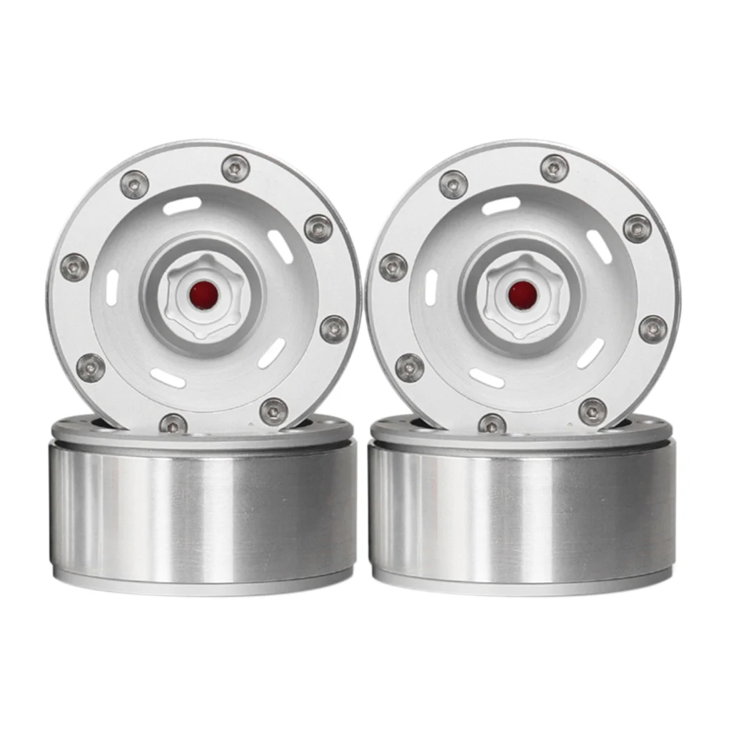

1.9 Aluminum Beadlock Wheel Rims for 1:10 Rock Crawler Traxxas -4 D90, SCX10 90046 Upgrade Parts, 4 Pieces