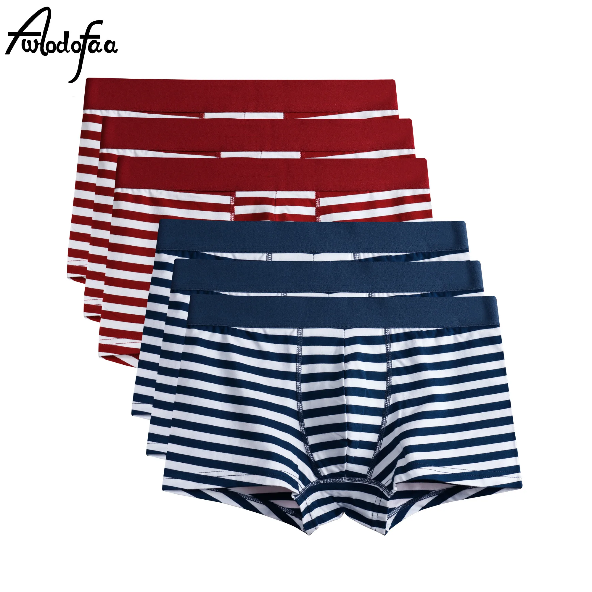 6 шт./лот модное мужское нижнее белье боксеры хлопковые мужские u-образные дышащие