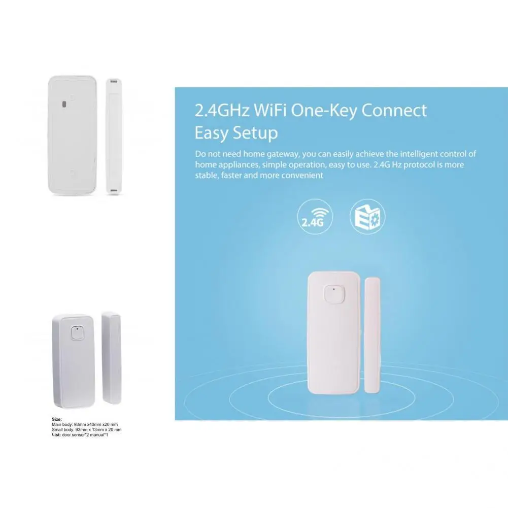 

Quick Response Home Security Wireless Mini Door Window Magnetic Open/Closed Alarm Sensor for Home