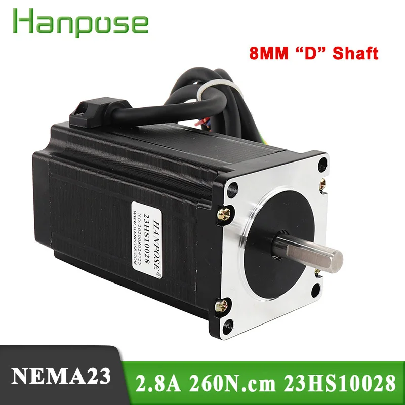 5 шт. Nema 23 шаговый двигатель 23HS10028 8 мм двойной вал 57BYGH 2.8A 260N. См для 3D принтера и