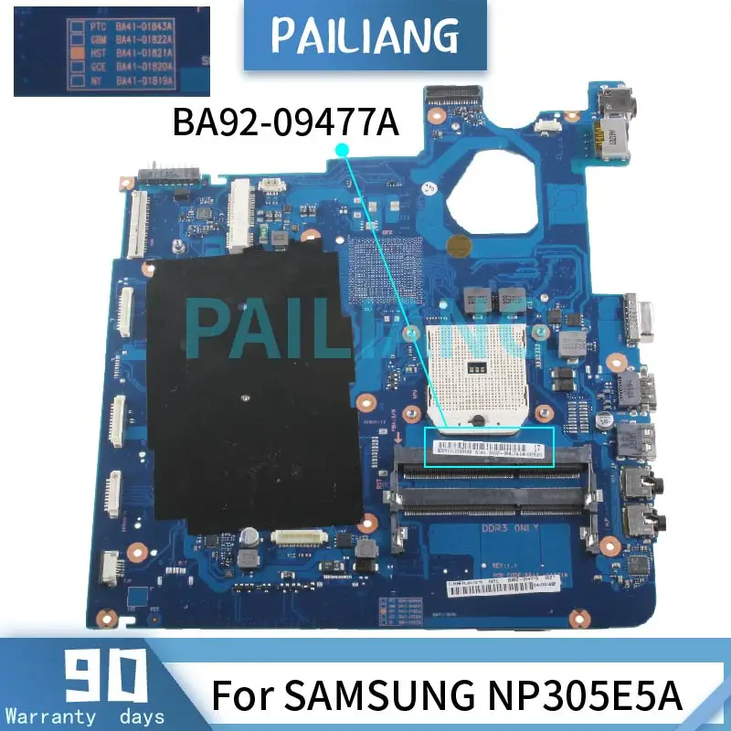 Placa-mãe para Computador Portátil Parpailiang Placa Principal Diversos Testada para Samsung Fn305e5a Sockte Fs1 Placa-mãe para notebook