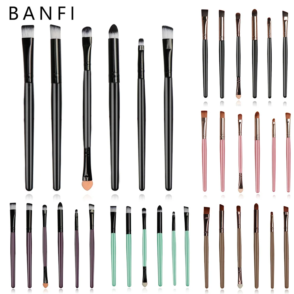

6PCs Eye Makeup Brushes Set Soft Cosmetic Beauty Tools For Face Women Travel Portable Make-up Brushes Kit For Eye Shdow Eyebrow