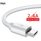 Micro USB зарядный провод шнур Micro USB кабель 1 м 1 м кабель Micro USB кабель 2.4A для Samsung Xiaomi Huawei Y6 Y7 Pro Y9 2019