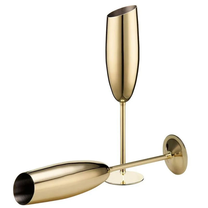 Премиум 18/8 из нержавеющей стали хрустальный бокал для шампанского набор 2 8 унций