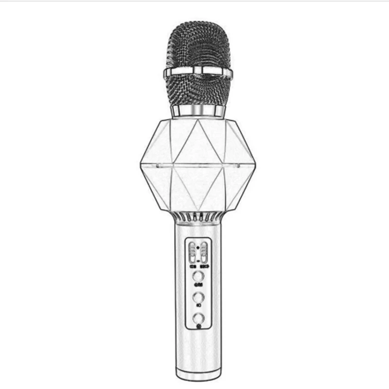 

Karaoke Microphone Mobile Phone Singing Microphone Wireless Bluetooth Microphone with Audio Handheld Microphone