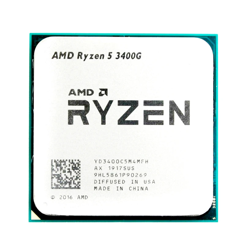 AMD Ryzen 5 3400G R5 3 7 ГГц четырехъядерный Восьмиядерный процессор 65 Вт Процессор YD3400C5M4MFH