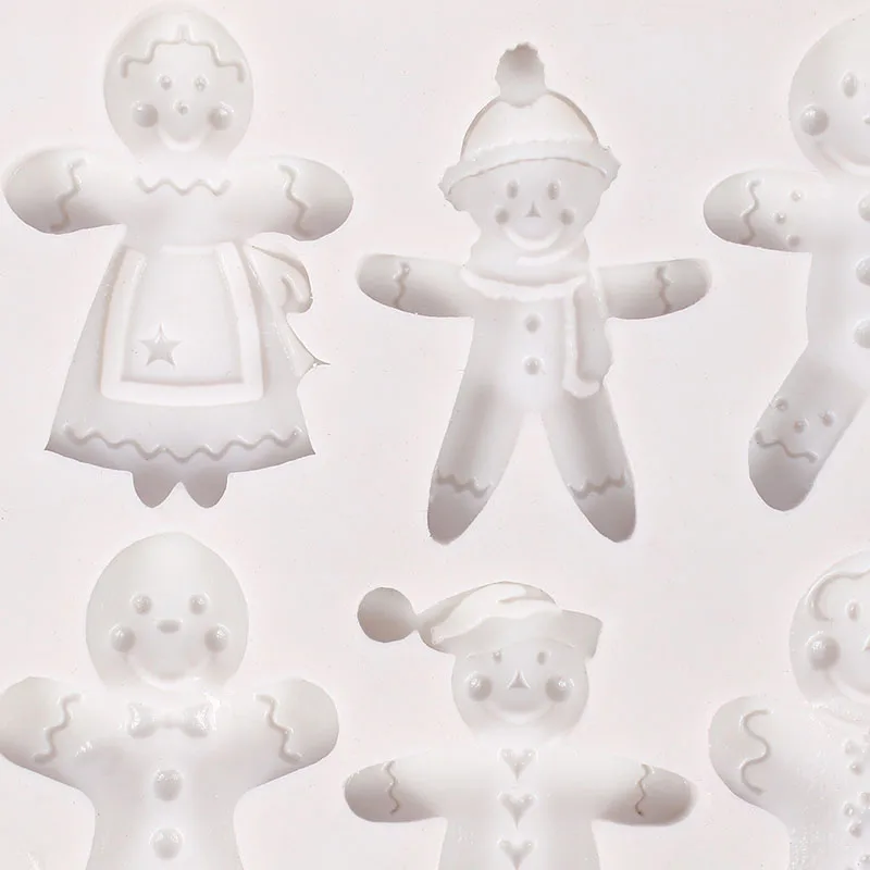 Рождественская Пряничная Мужская серия силиконовая форма для помадки торта