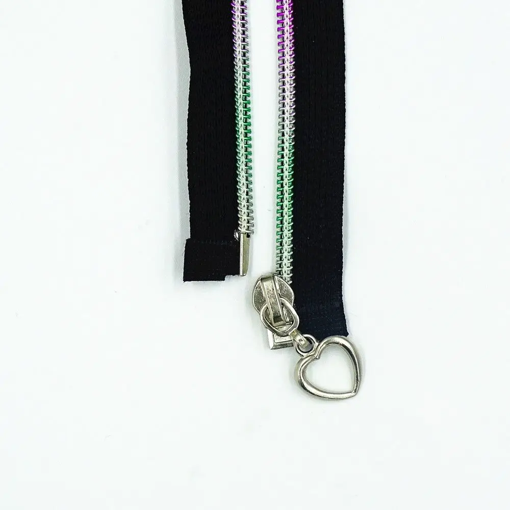 

20Pcs 5# 50-90Cm (20-36 Inches) Nylon Colorful Tooth Gradient Zipper Suitable For Bags And Clothing