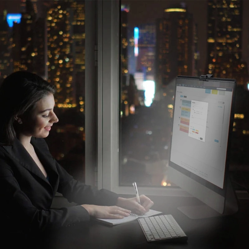 

J60A Screen Light Bar e-Reading LED Task Lamp No Glare on Screen USB Powered Monitor Lamps Adjustable Brightness Temperature