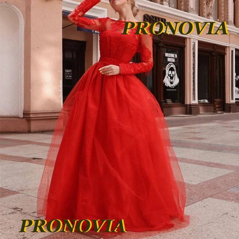 Красный Винтаж мусульманские Вечерние платья одежда с длинным рукавом и круглым