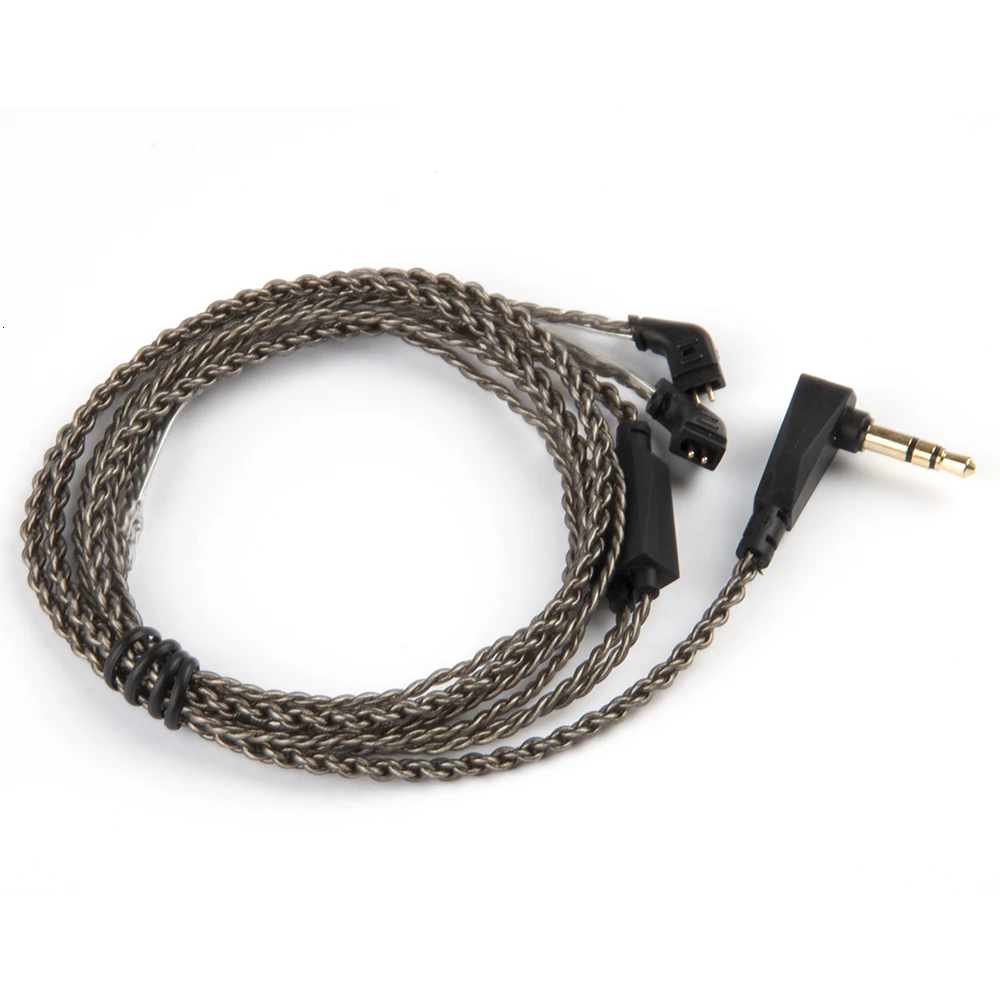 KZ ZS4/ZS5/ZS6/ZS10/AS10/BA10/ZST/ES4 кабель посеребренный высокой чистоты OFC обновление наушников кабель 0,75 мм для наушники KZ