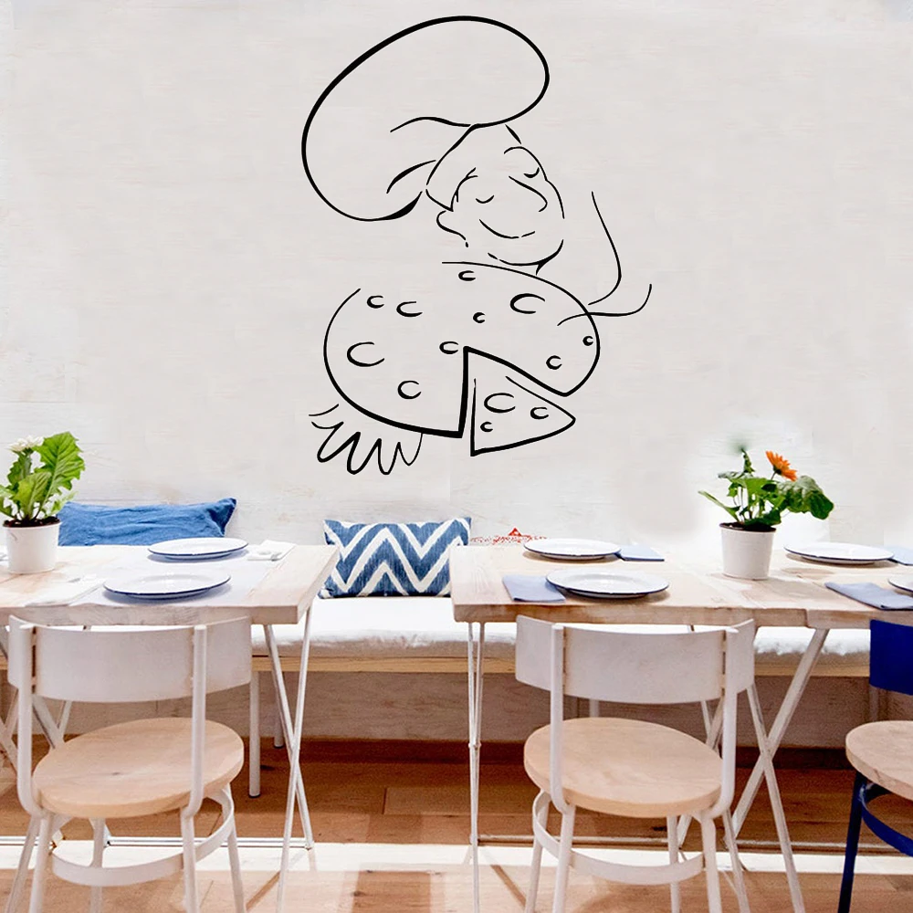 Шеф-повар пиццы Пособия по кулинарии настенные кухонные наклейки кафе Дизайн