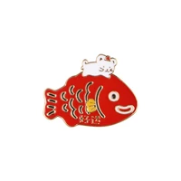 custom koi fish enamel lapel pin chinese lucky fish welcome to customize with your design