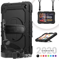 for %d1%87%d0%b5%d1%85%d0%be%d0%bb kindle fire hd 8 case 2020 360 rotate wristneck strap protective cover for kindle fire hd 8 plus