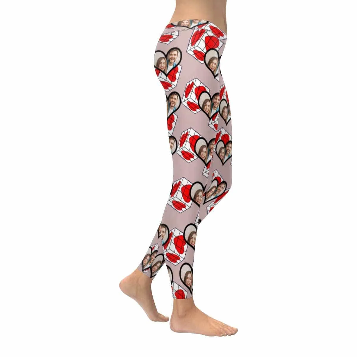 

Custom Photo Love Life Low Rise Yoga Leggings