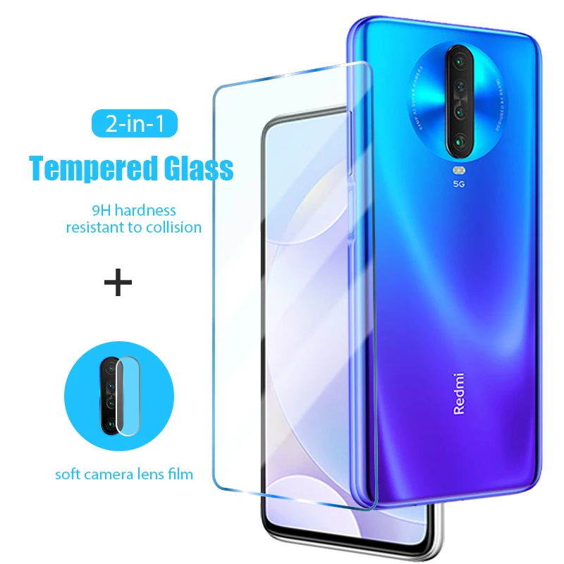 

Toughened Tempered Glass For Redmi Note 4 4X 5 6 7 8 Pro 8T Soft Camera Lens Protective Film Clear 2-in-1 Screen Protector