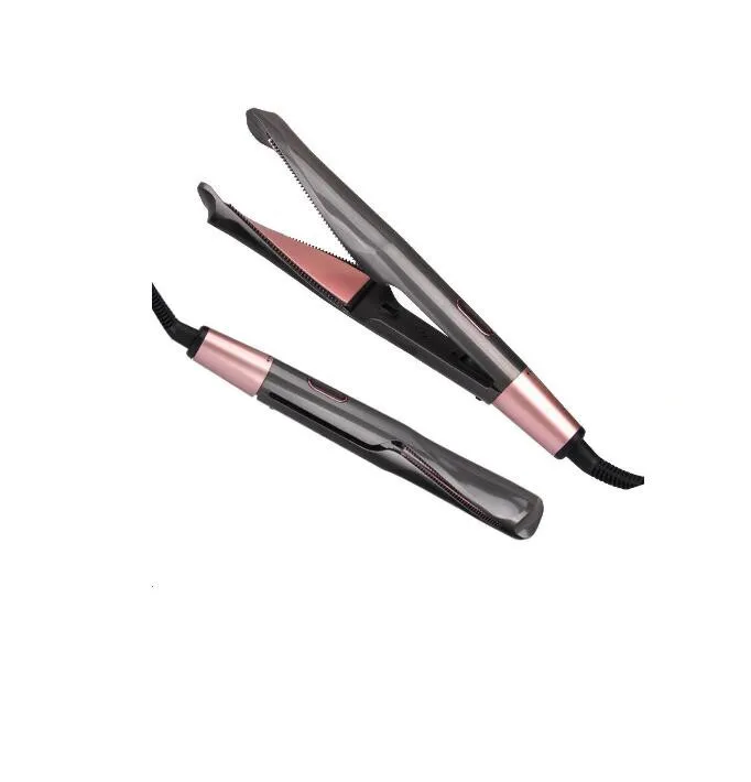 

Professional 2 in 1 hair curler and straightener in one Twist curling iron barber salon flat irons styler Tourmaline ceramic