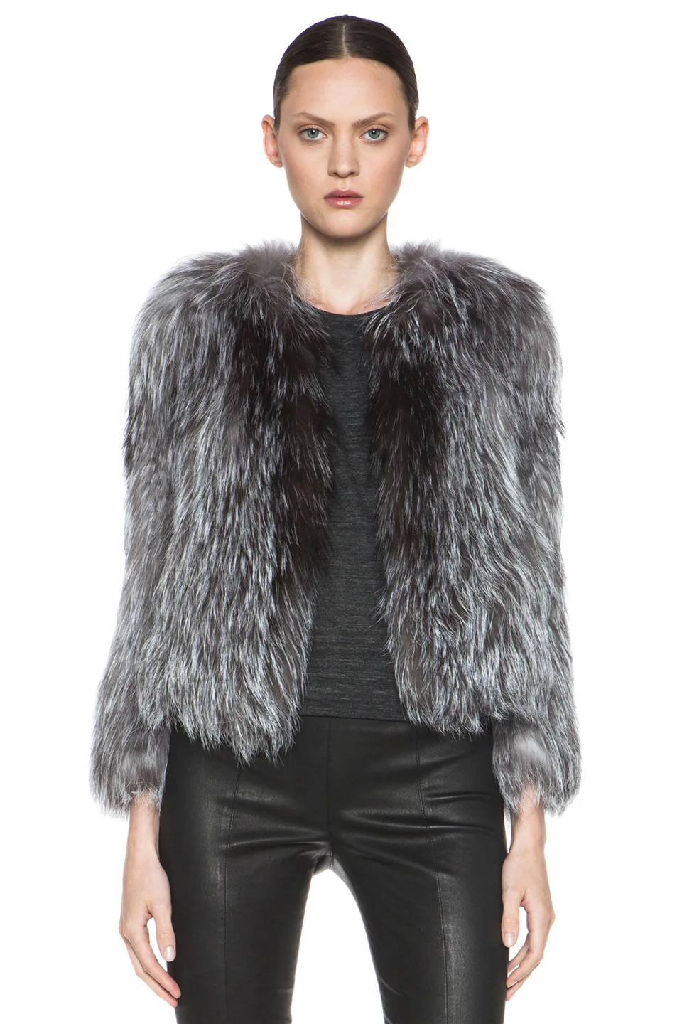 Роскошная Шуба из 100% натурального Меха чернобурки шуба меха для женщин женская