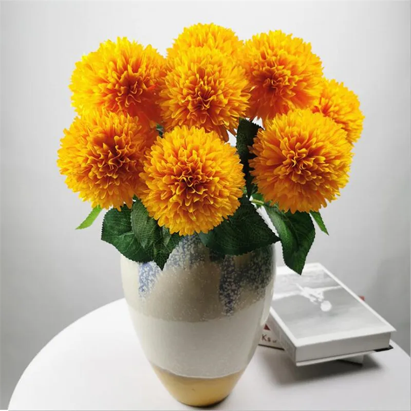 Искусственный Одуванчик (5 головок/бутон) длина 33 46 дюйма имитация сиреневого