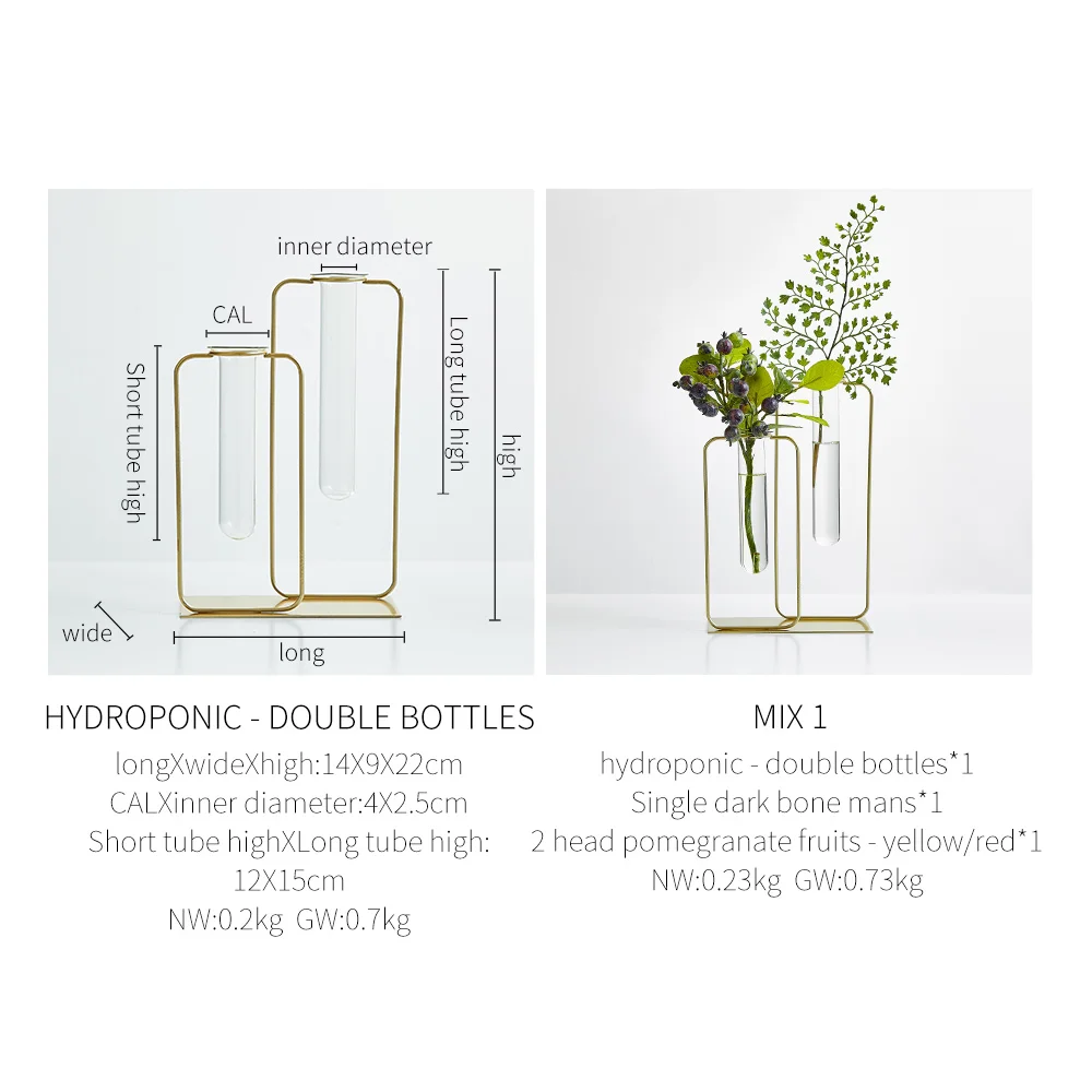 

Home Decoration Accessories Modern Flower Vases for Homes Transparent Hydroponic Glass Vase Living Room Decoration Terrarium
