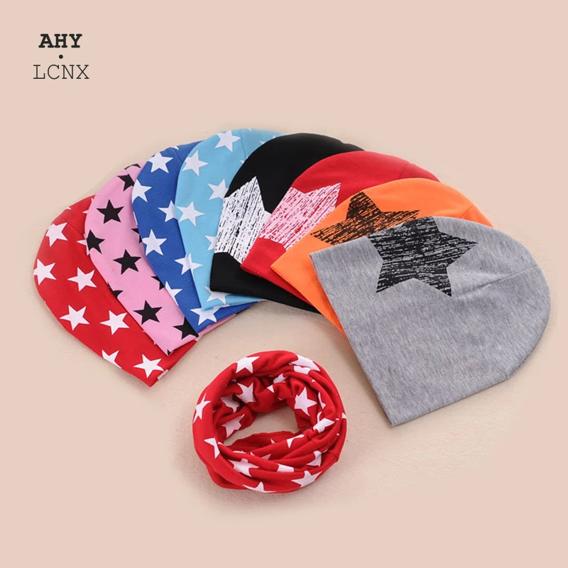 3 шт. Шапка и шарф для малышей комплект одежда мальчиков девочек со звездным