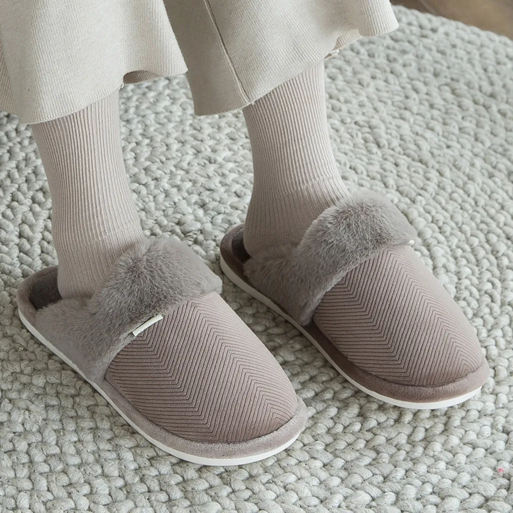 2020 Мягкие плюшевые повседневные домашние тапочки для мужчин Зима Весна Домашняя