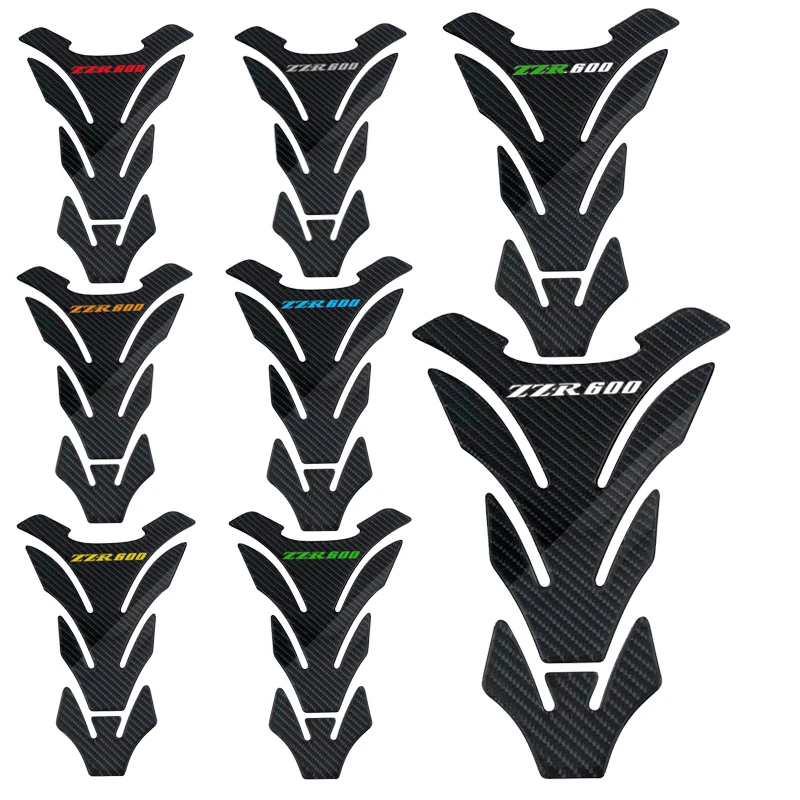 3D Carbon Fiber Motorcycle Fuel Tank Pad Cover Protector Decal Stickers For Kawasaki ZZR600 ZZR 600 |