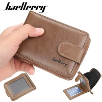 baellerry wallets for men leather credit card holder zipper pocket passport cover business card holder coin purse gift for men