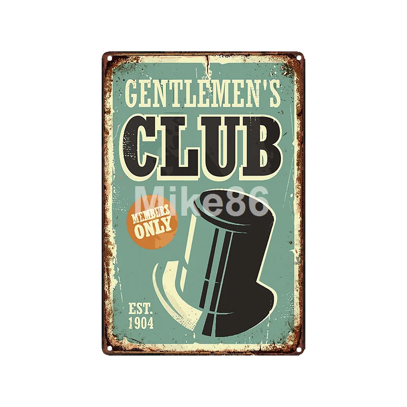 [Mike86] сигары табак кексы молоко капучино жестяной знак антикварный Железный