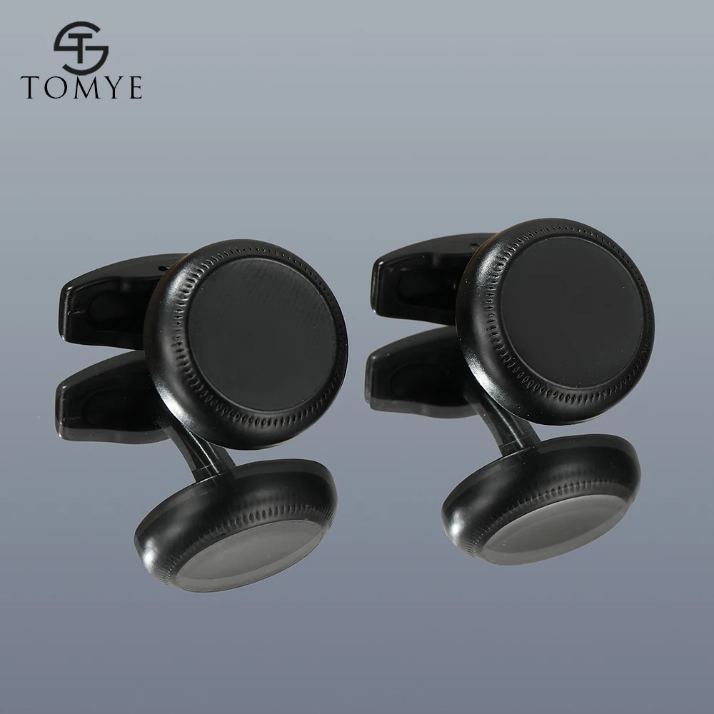 

Cufflinks Mens TOMYE XK20S060 High Quality Fashion Round Black Metal Buttons Formal Dress Shirt Cuff Links for Wedding Gifts