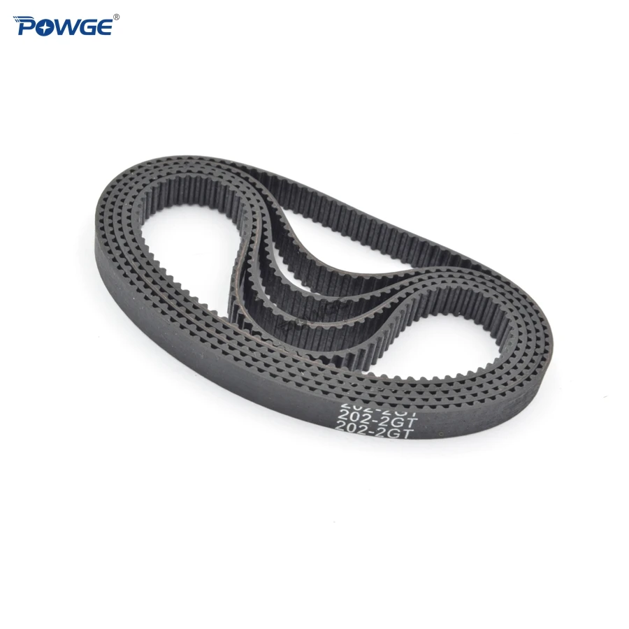 POWGE 2MGT 2 м 2GT синхронный ремень ГРМ длина шага 196/198/200/202/204 Ширина 3/6/9/15 мм зубы 98 99 100