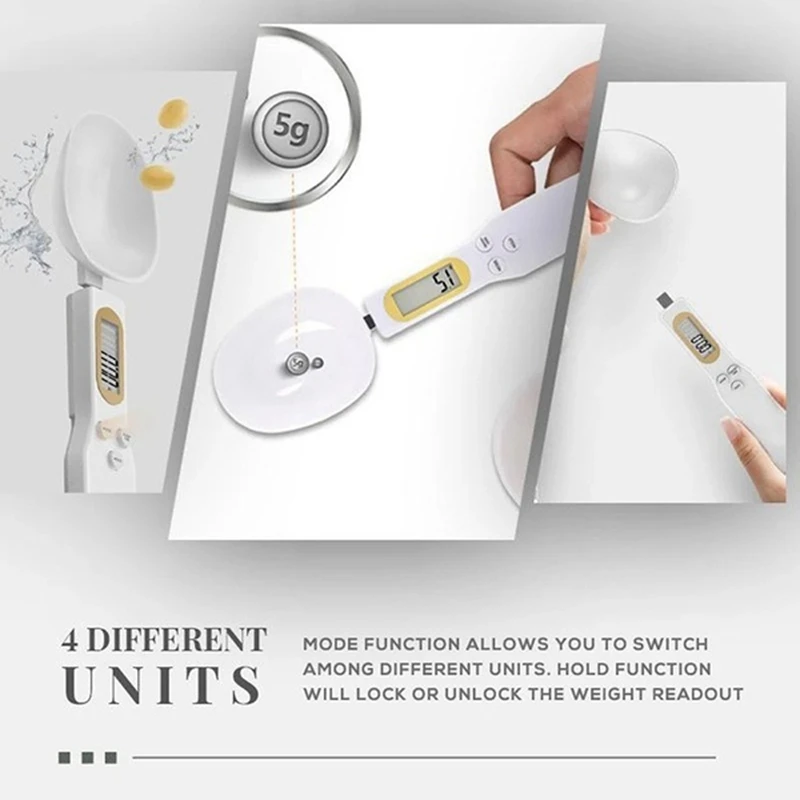 

Food Scale Ingredient Scale 0.1 Measuring Spoon Electronic Weighing Spoon with LCD Display Measuring Without Battery