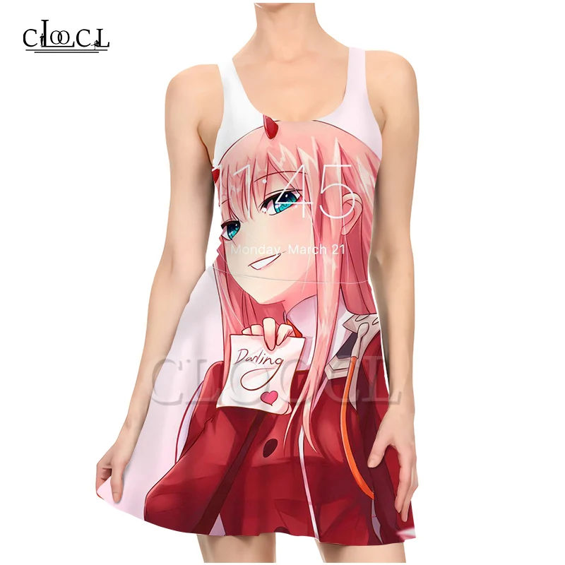 CLOOCL аниме любимый На Фране два 3D принт модные повседневные летние женские платья