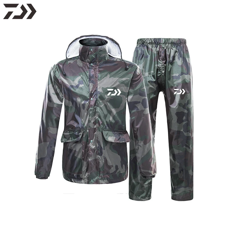 

2022 Daiwa одежда для рыбалки Камуфляжный дождевик водонепроницаемый ветрозащитный мужской женский спортивный костюм для активного отдыха пох...
