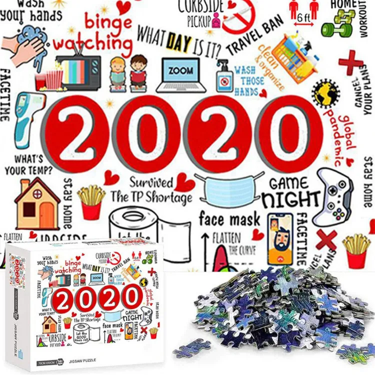 

2020 Creative Jigsaw Puzzle Paper Jigsaw Home Family Parent-child Interactive Jigsaw Toy
