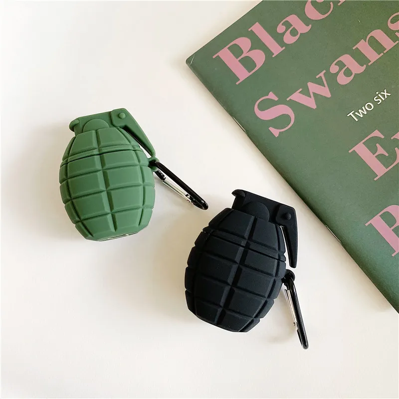 

Забавные интересные ударопрочные чехлы для наушников в стиле милитари для Apple Airpods 1/2 силиконовый защитный чехол для наушников кожаные аксе...