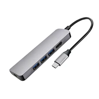 ymy 5 in 1 usb c hub space grey aluminum alloy usb type c to 4k hdmi 3 usb3 0 and pd charging port compatible with macbook pro
