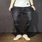 Джинсы мужские стрейчевые, брюки-султанки из денима, черные эластичные синие джинсы, большие размеры 5XL 6XL 7XL, 44 размер 44 46 48, на осень