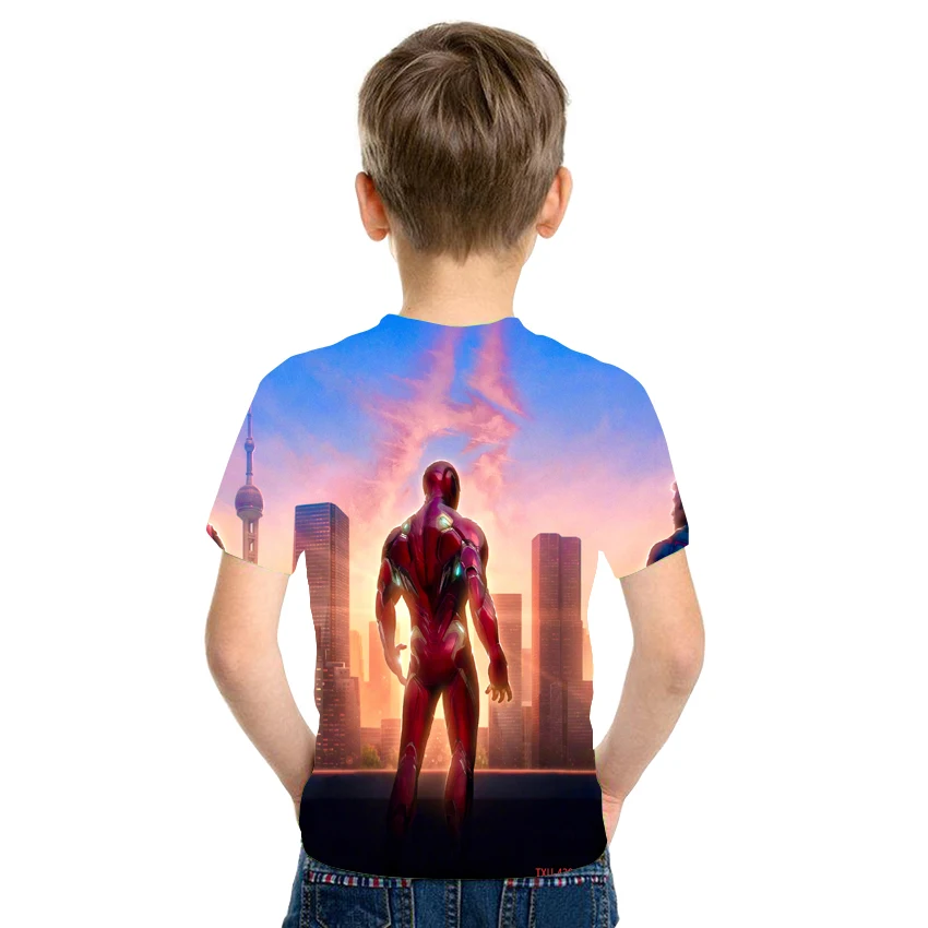 

2021 Summer Fun Anime Cartoon Children's Print T-Shirt Boys Girls Casual Round Neck Short Sleeve Top