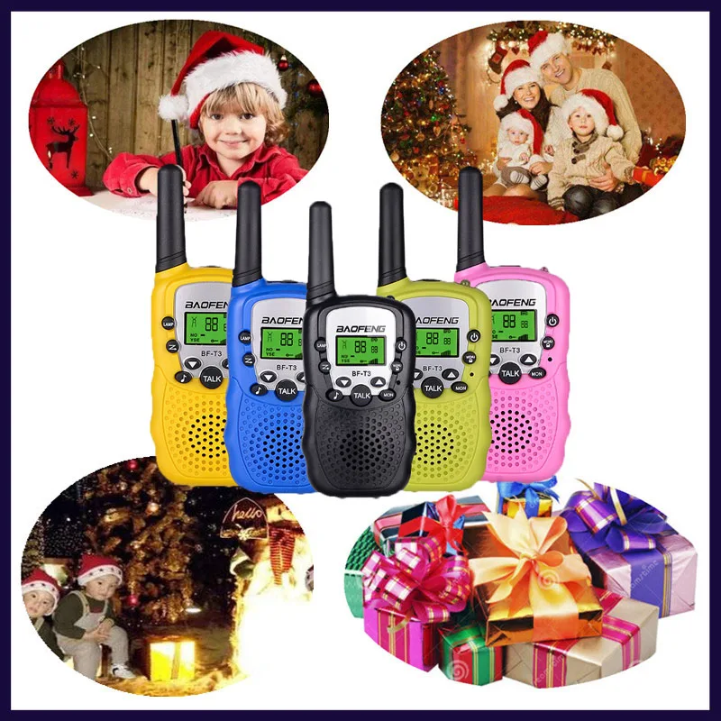 Mini Walkie Talkie BF-T3 22CH 0.5W PTT Portable Ham Cb 2 Way Radio Communicator UHF Transceiver for Children Kid Christmas Gift