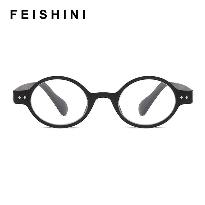 Feishini Европейская версия упругая Краска Очки для чтения мужские овальные весенние ноги диоптрий пресбиопические очки Женские винтажные